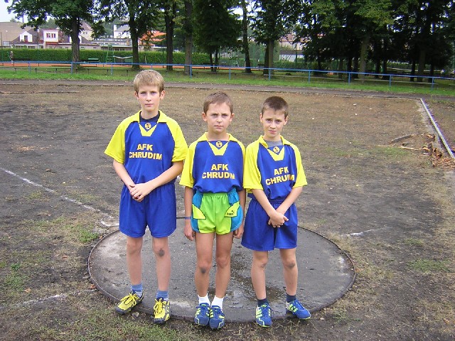 Mal atleti - zleva L.Moravec, R.Hulka, M.Machaek